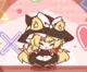 A Blonde girl with cat like ears dancing happily. She is Neko Marisa Kirisame from Touhou Project